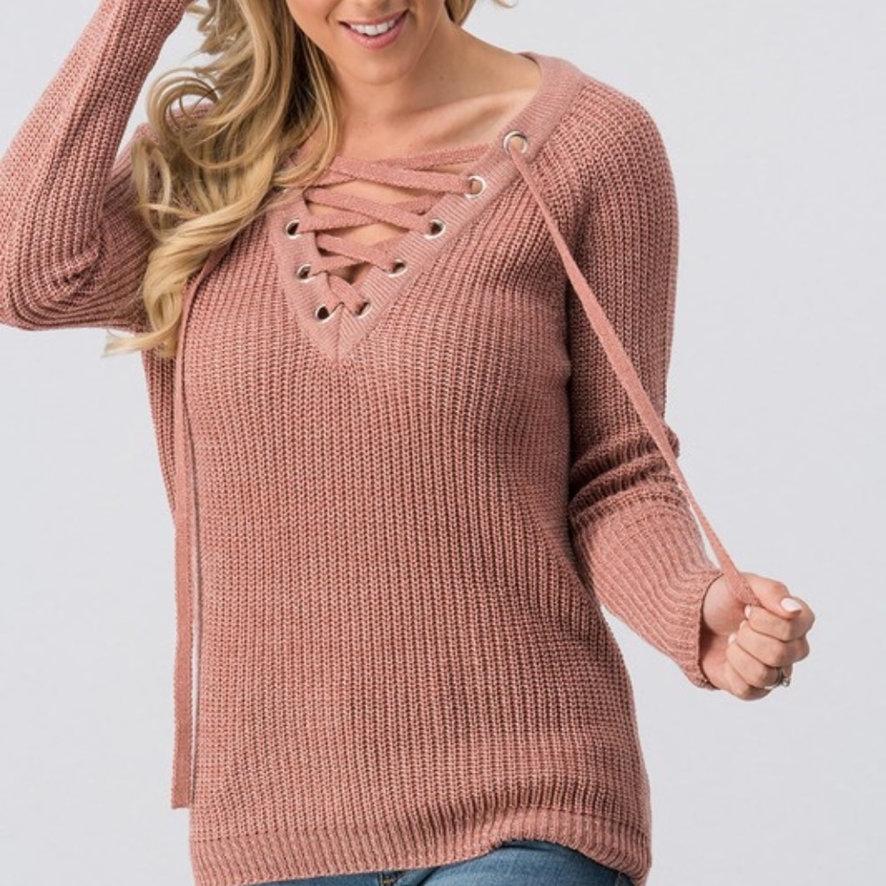 CRISSCROSS DETAILED SWEATER - Picture 3 of 4